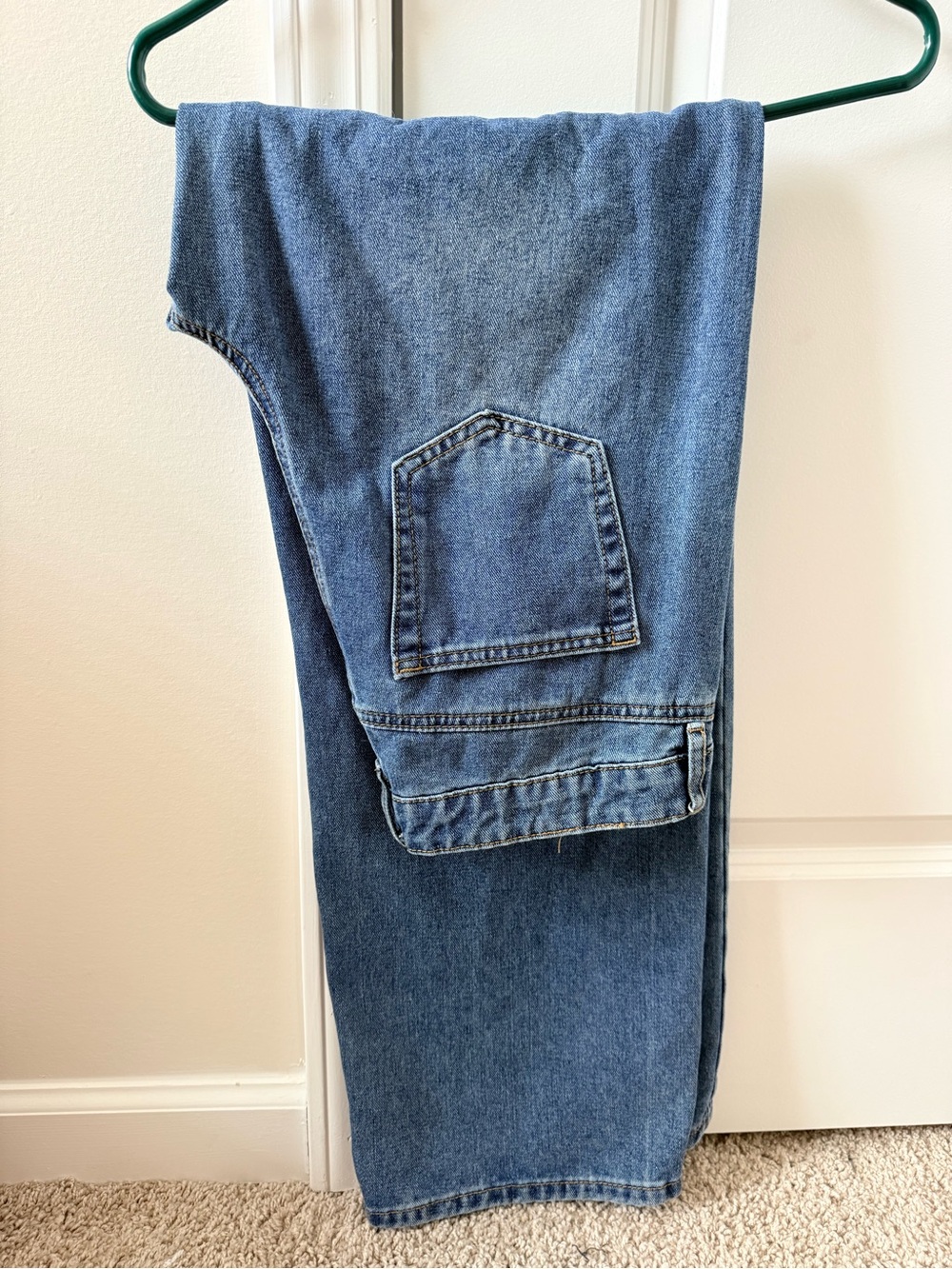 Ashley Mason Blue Denim Jeans with Contrast Stitching